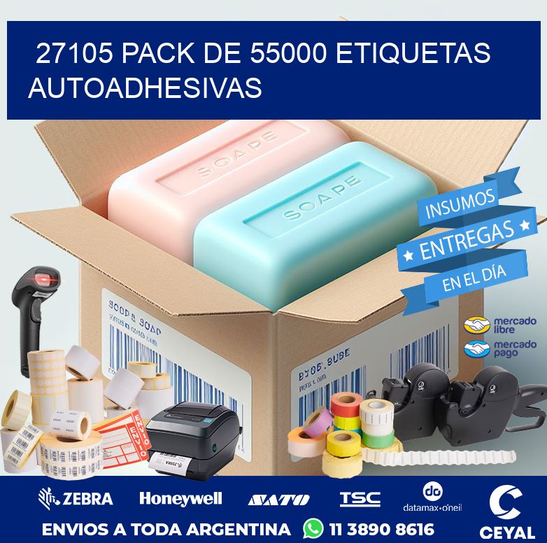 27105 PACK DE 55000 ETIQUETAS AUTOADHESIVAS