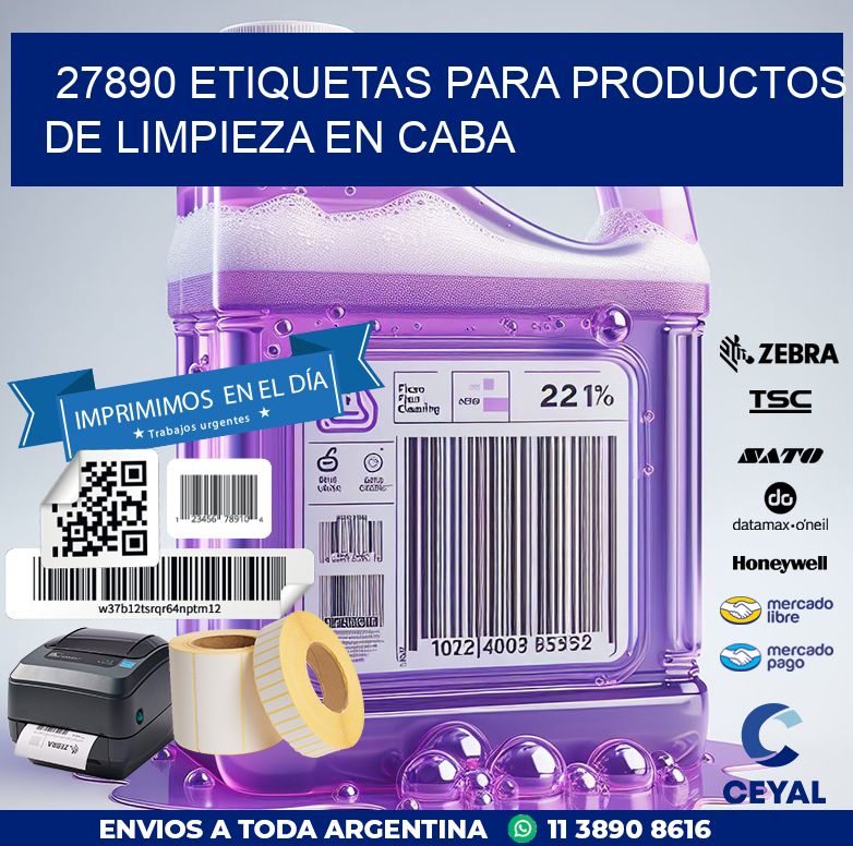 27890 ETIQUETAS PARA PRODUCTOS DE LIMPIEZA EN CABA