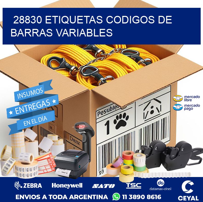28830 ETIQUETAS CODIGOS DE BARRAS VARIABLES