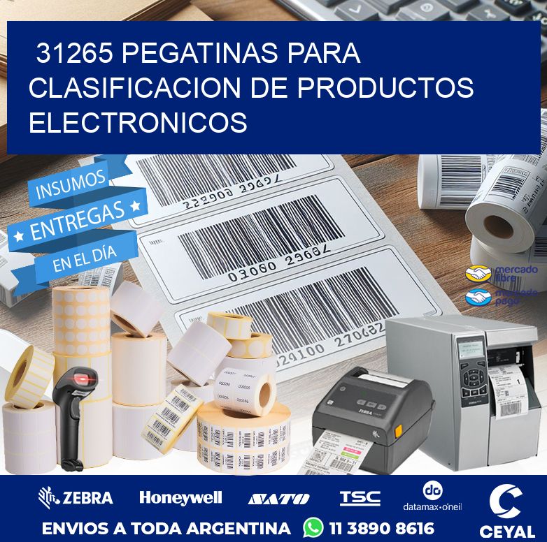31265 PEGATINAS PARA CLASIFICACION DE PRODUCTOS ELECTRONICOS