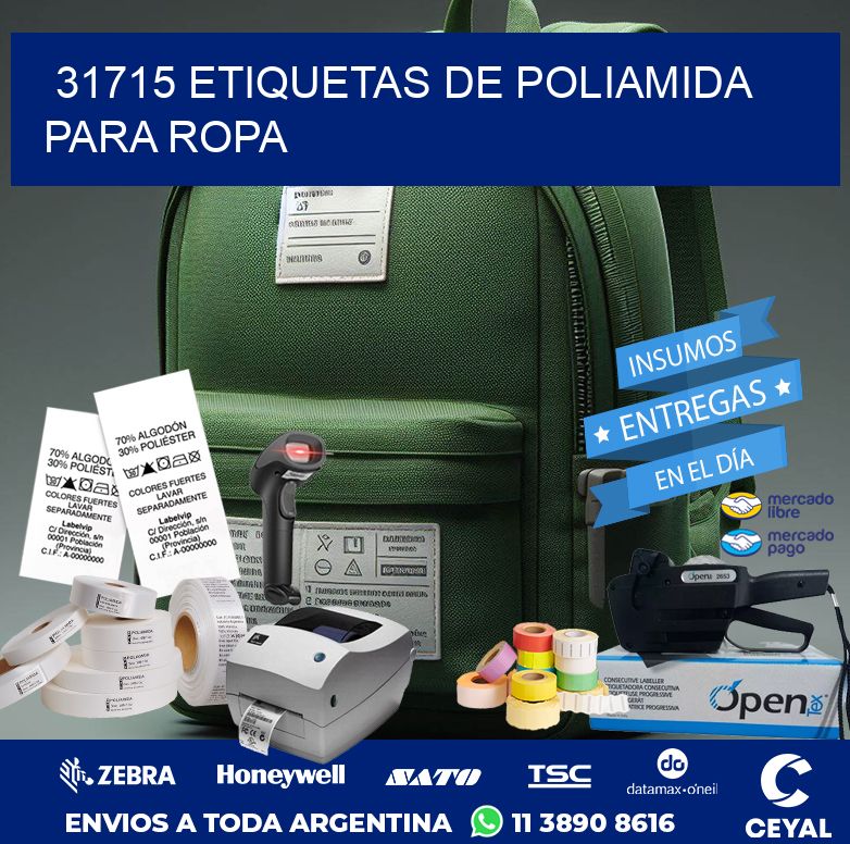 31715 ETIQUETAS DE POLIAMIDA PARA ROPA