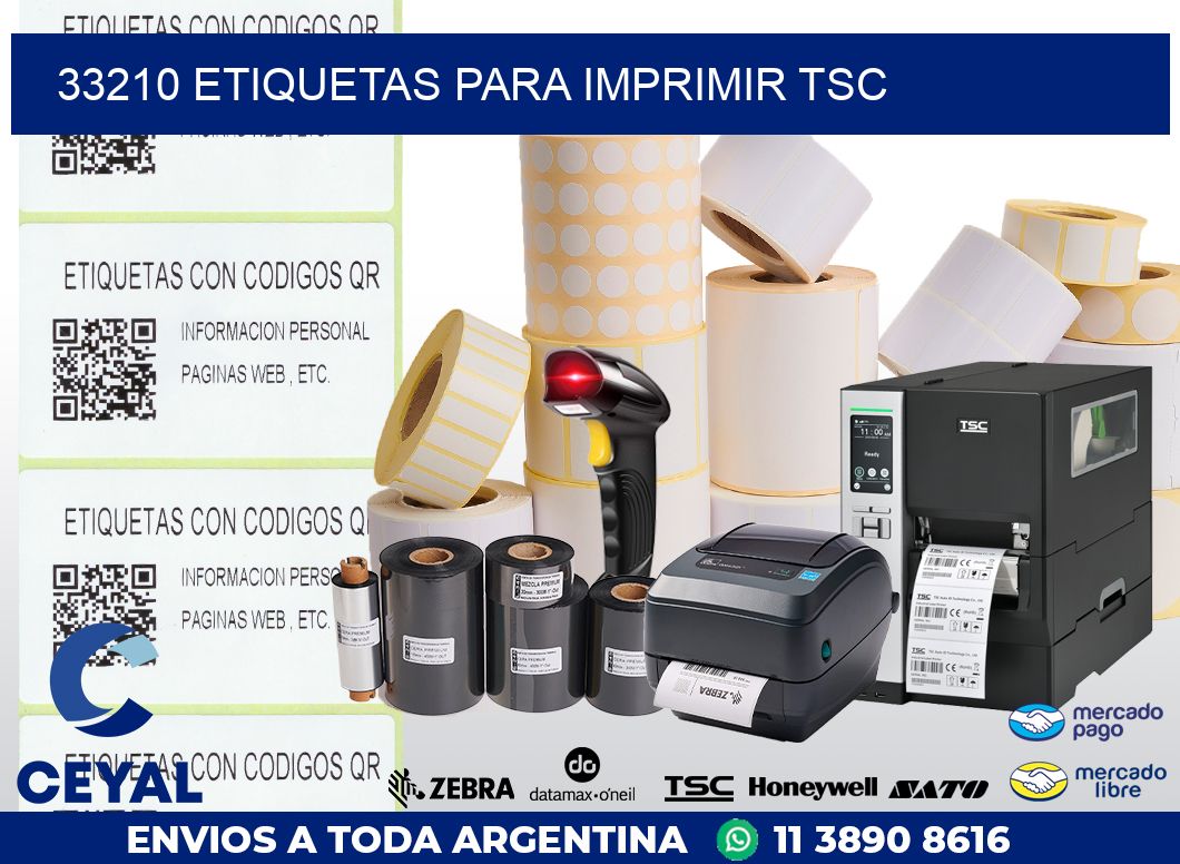 33210 ETIQUETAS PARA IMPRIMIR TSC