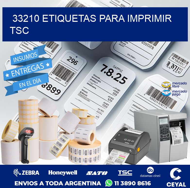 33210 ETIQUETAS PARA IMPRIMIR TSC
