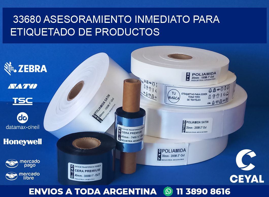 33680 ASESORAMIENTO INMEDIATO PARA ETIQUETADO DE PRODUCTOS