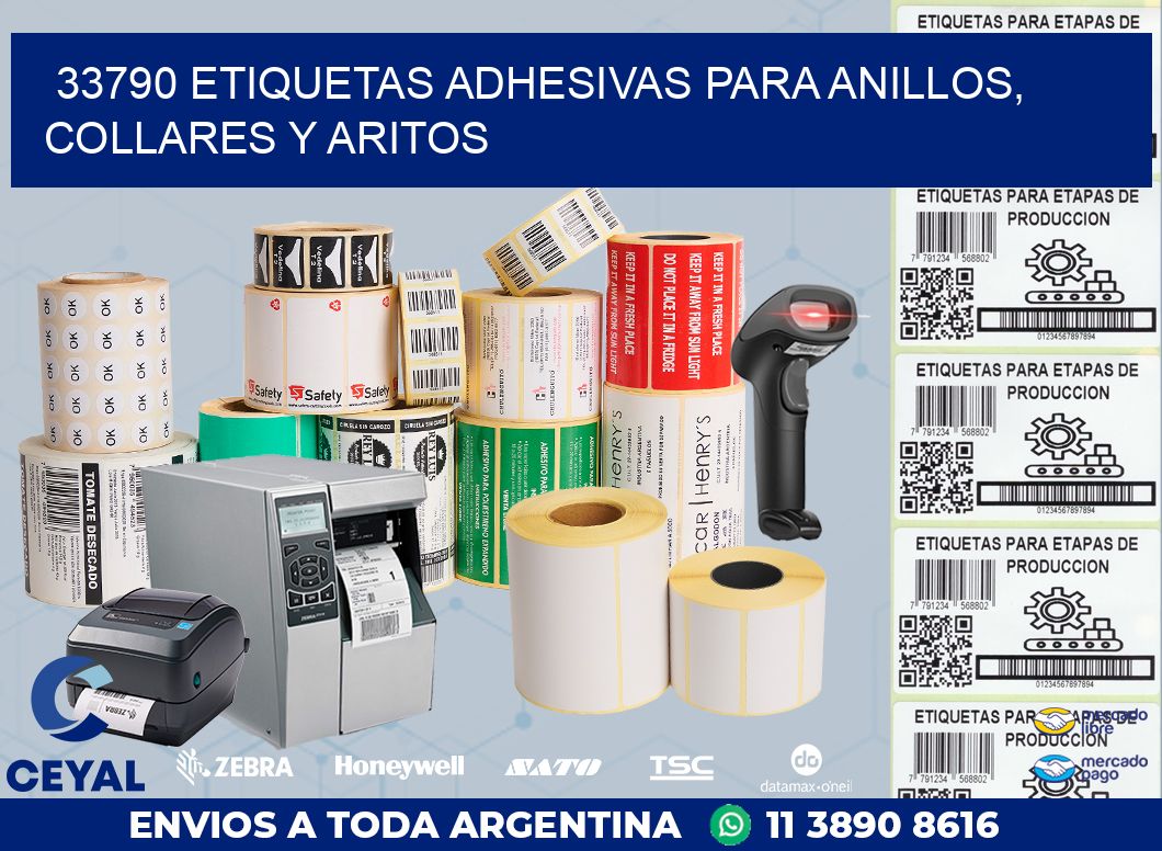 33790 ETIQUETAS ADHESIVAS PARA ANILLOS, COLLARES Y ARITOS