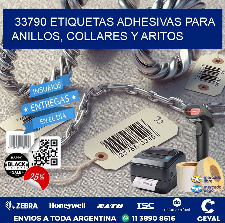 33790 ETIQUETAS ADHESIVAS PARA ANILLOS, COLLARES Y ARITOS