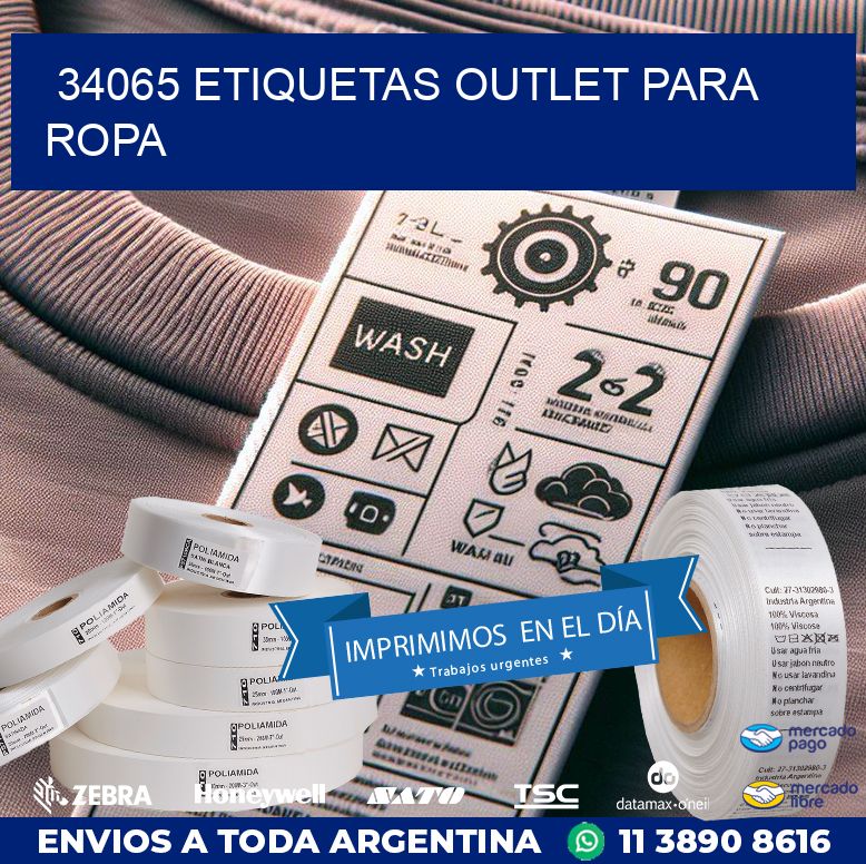 34065 ETIQUETAS OUTLET PARA ROPA