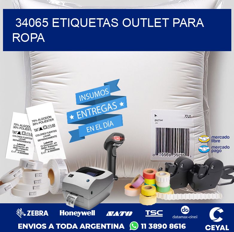 34065 ETIQUETAS OUTLET PARA ROPA
