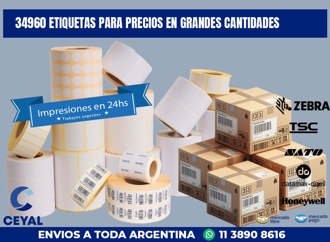 34960 ETIQUETAS PARA PRECIOS EN GRANDES CANTIDADES