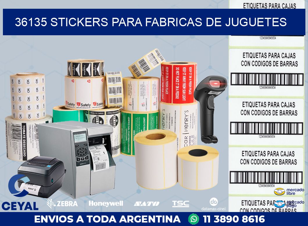 36135 STICKERS PARA FABRICAS DE JUGUETES