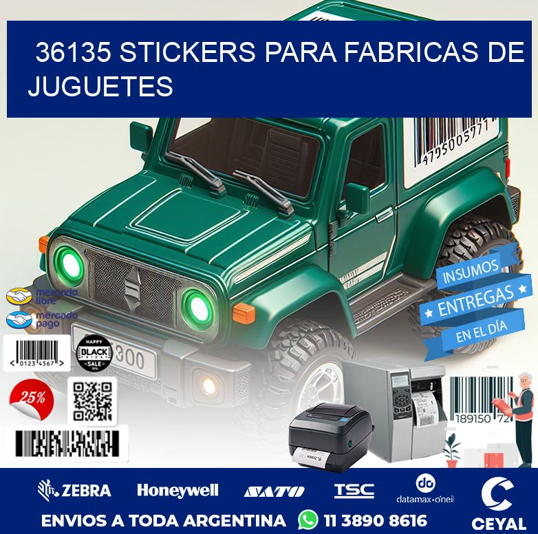 36135 STICKERS PARA FABRICAS DE JUGUETES