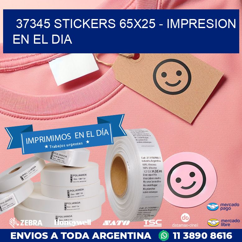 37345 STICKERS 65x25 - IMPRESION EN EL DIA