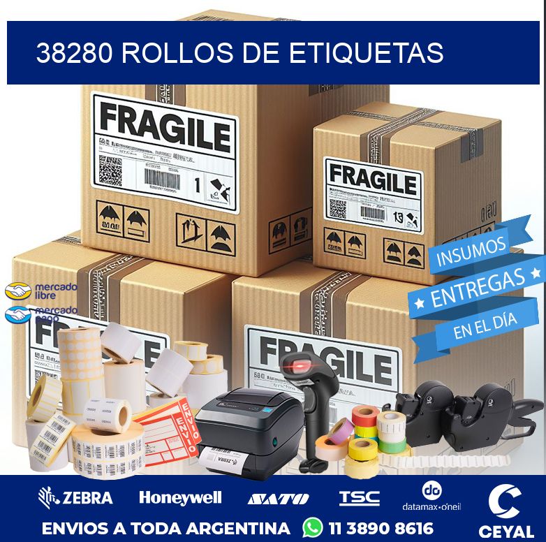 38280 ROLLOS DE ETIQUETAS