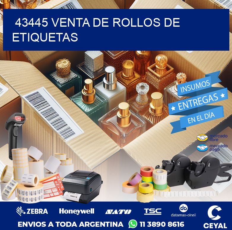 43445 VENTA DE ROLLOS DE ETIQUETAS