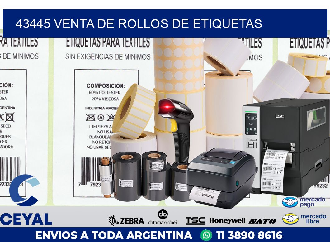 43445 VENTA DE ROLLOS DE ETIQUETAS