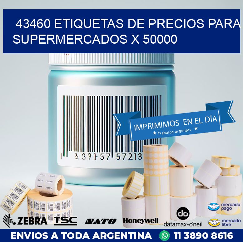 43460 ETIQUETAS DE PRECIOS PARA SUPERMERCADOS X 50000