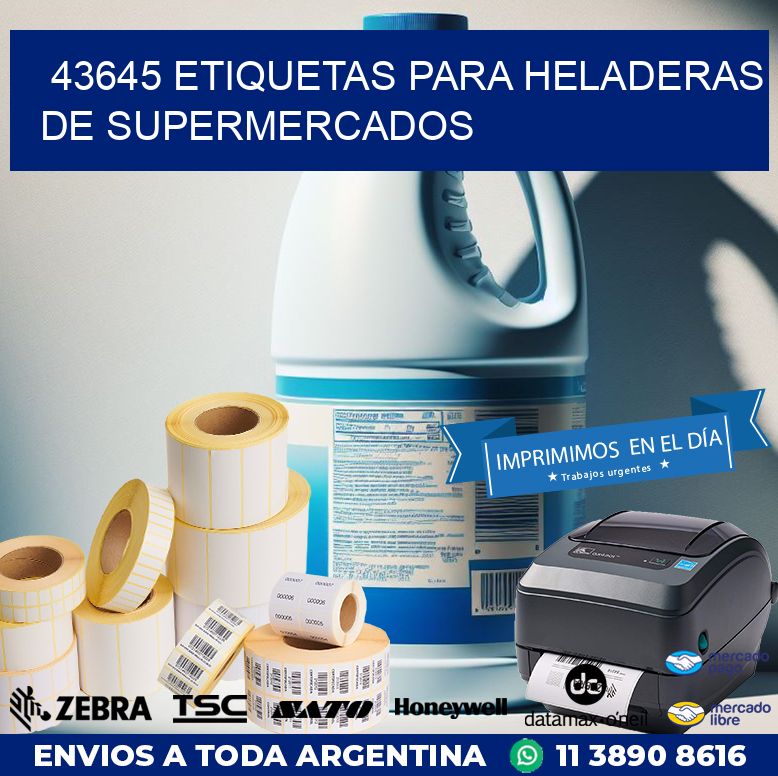 43645 ETIQUETAS PARA HELADERAS DE SUPERMERCADOS