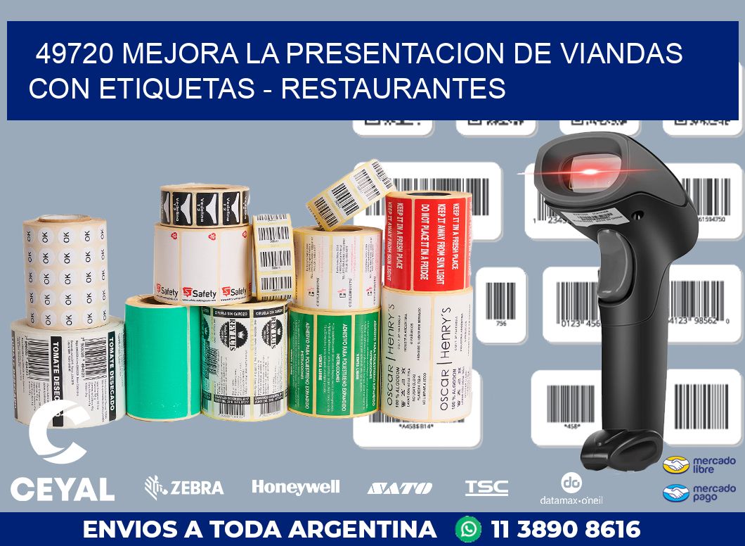 49720 MEJORA LA PRESENTACION DE VIANDAS CON ETIQUETAS - RESTAURANTES