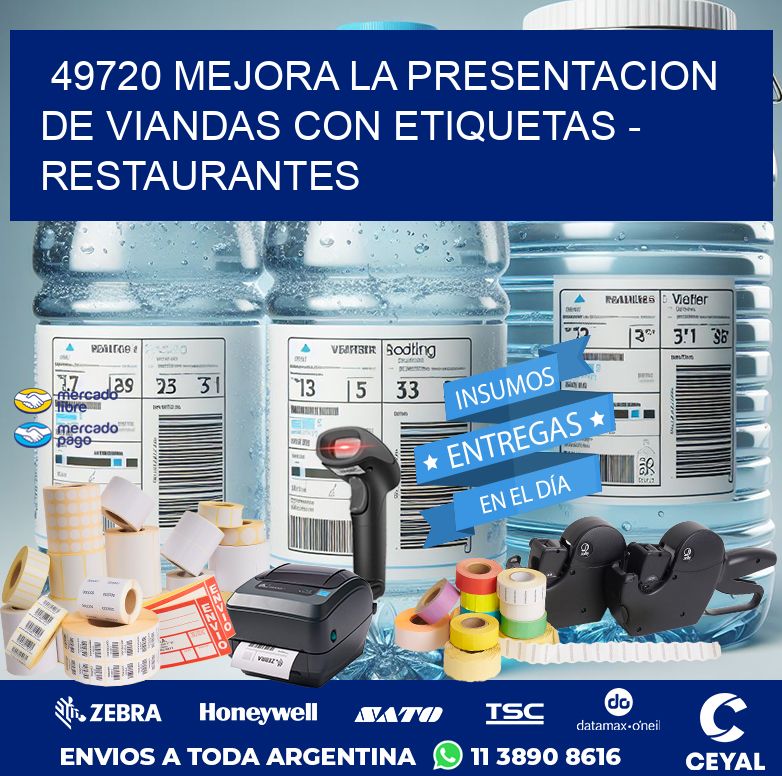 49720 MEJORA LA PRESENTACION DE VIANDAS CON ETIQUETAS - RESTAURANTES