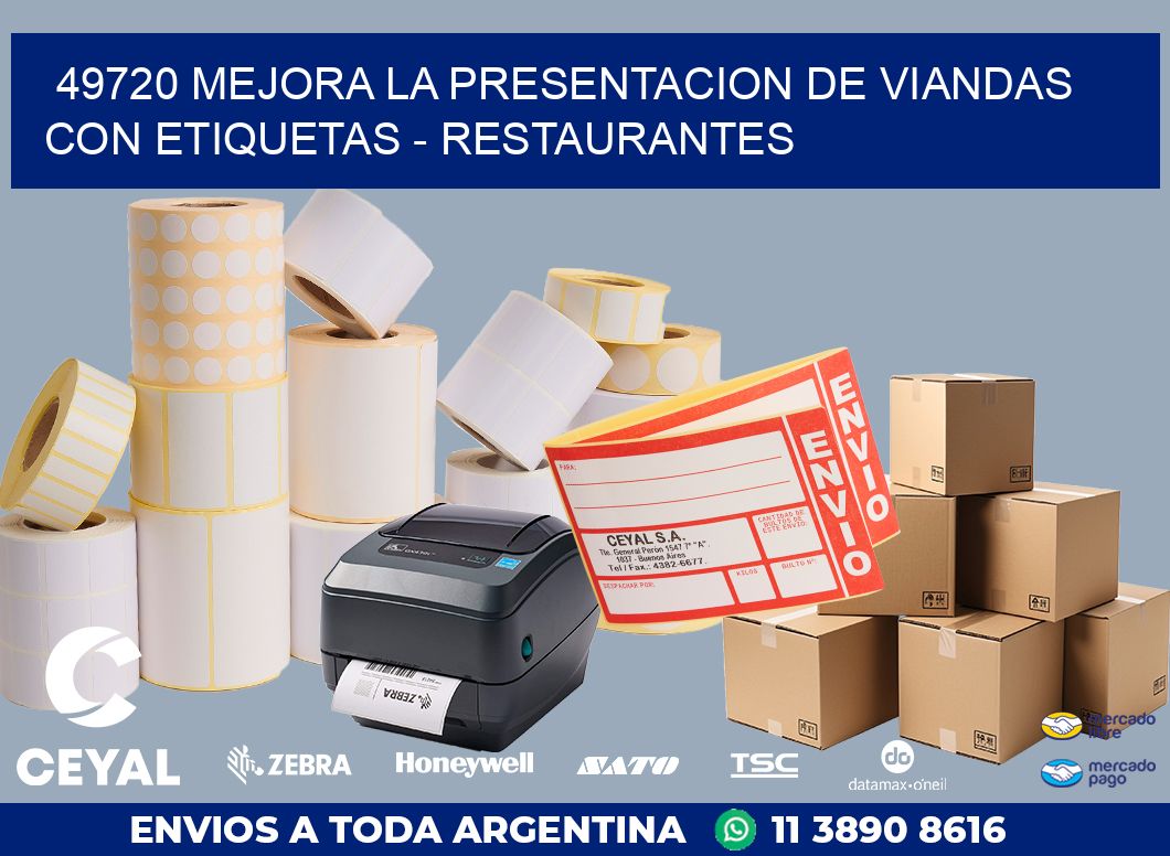49720 MEJORA LA PRESENTACION DE VIANDAS CON ETIQUETAS – RESTAURANTES