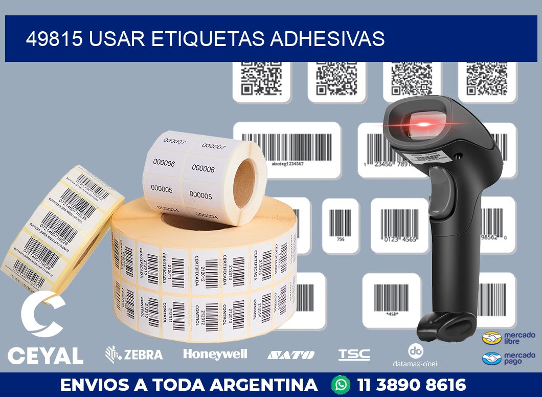49815 USAR ETIQUETAS ADHESIVAS