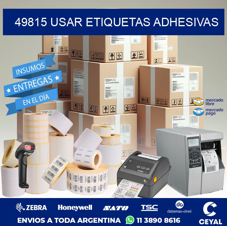 49815 USAR ETIQUETAS ADHESIVAS