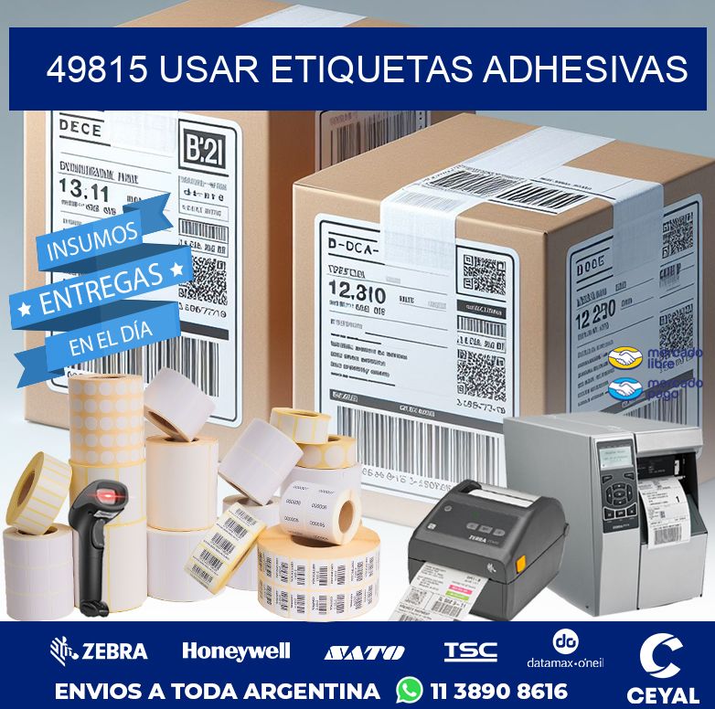 49815 USAR ETIQUETAS ADHESIVAS