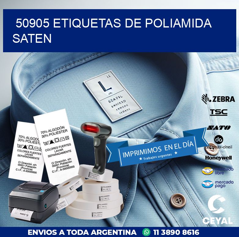 50905 ETIQUETAS DE POLIAMIDA SATEN