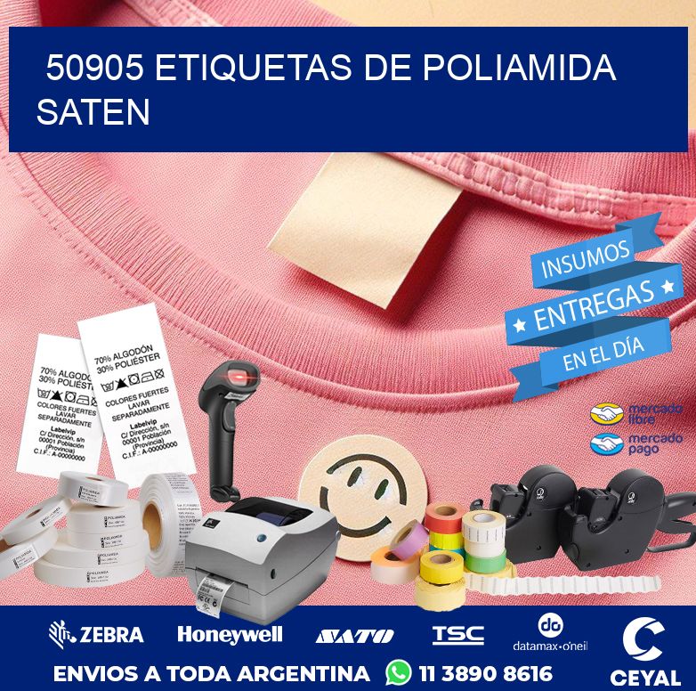 50905 ETIQUETAS DE POLIAMIDA SATEN