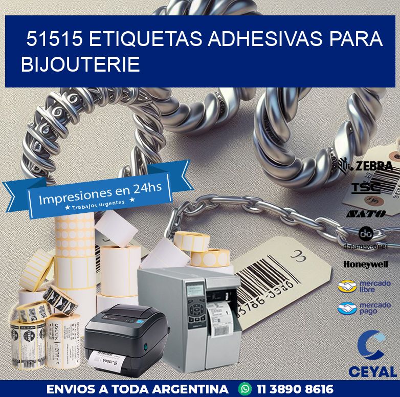 51515 ETIQUETAS ADHESIVAS PARA BIJOUTERIE