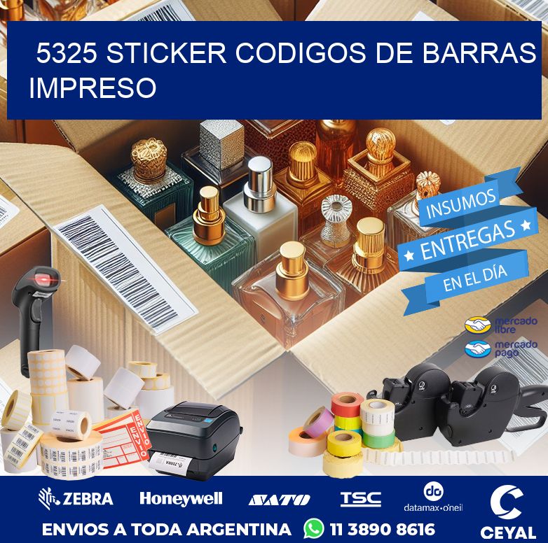 5325 STICKER CODIGOS DE BARRAS IMPRESO