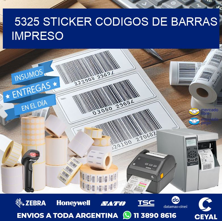 5325 STICKER CODIGOS DE BARRAS IMPRESO
