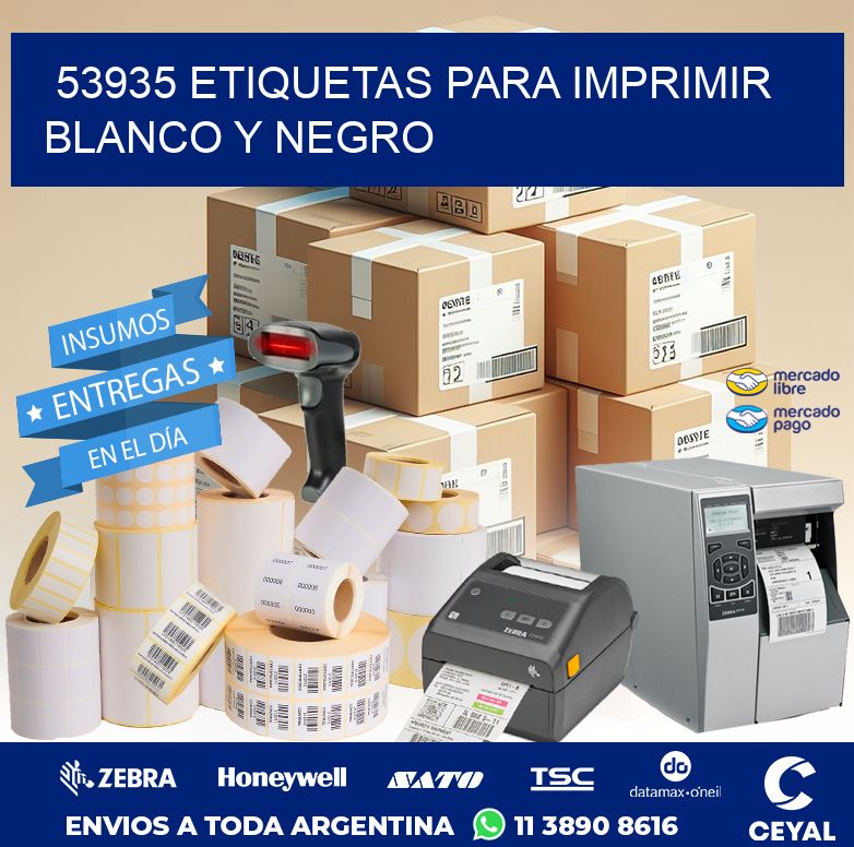 53935 ETIQUETAS PARA IMPRIMIR BLANCO Y NEGRO