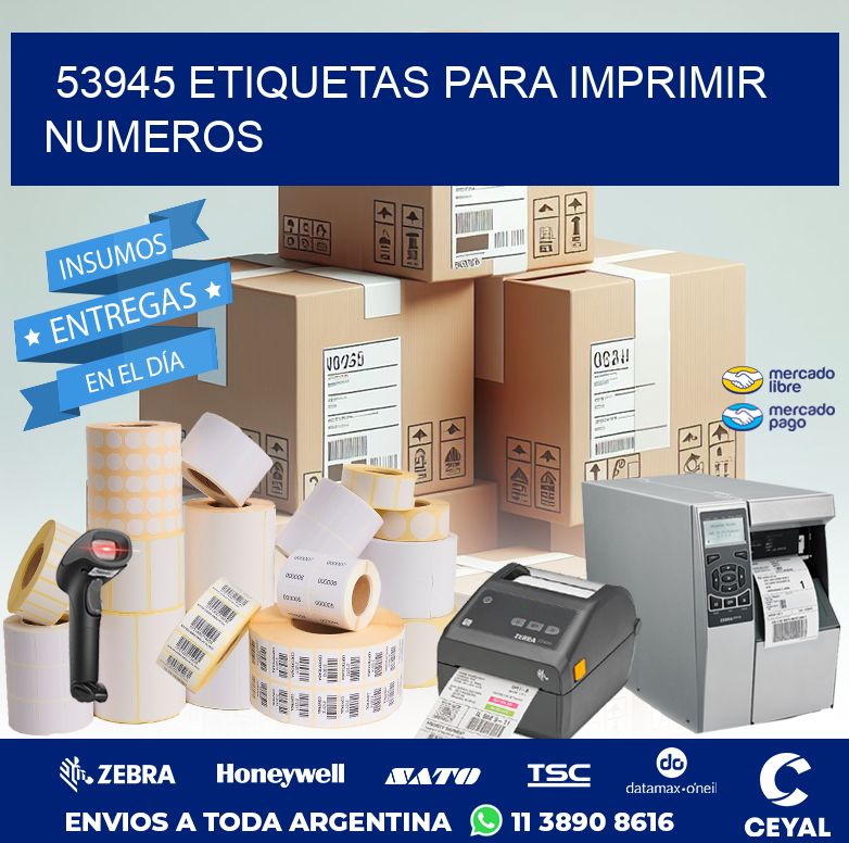 53945 ETIQUETAS PARA IMPRIMIR NUMEROS
