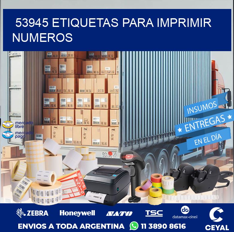 53945 ETIQUETAS PARA IMPRIMIR NUMEROS