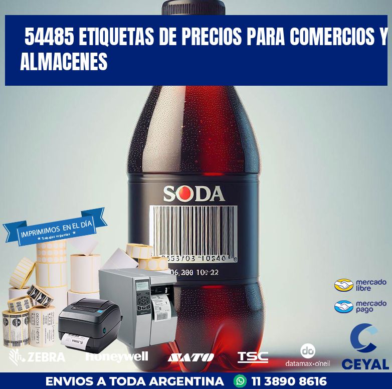 54485 ETIQUETAS DE PRECIOS PARA COMERCIOS Y ALMACENES