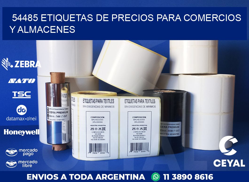 54485 ETIQUETAS DE PRECIOS PARA COMERCIOS Y ALMACENES