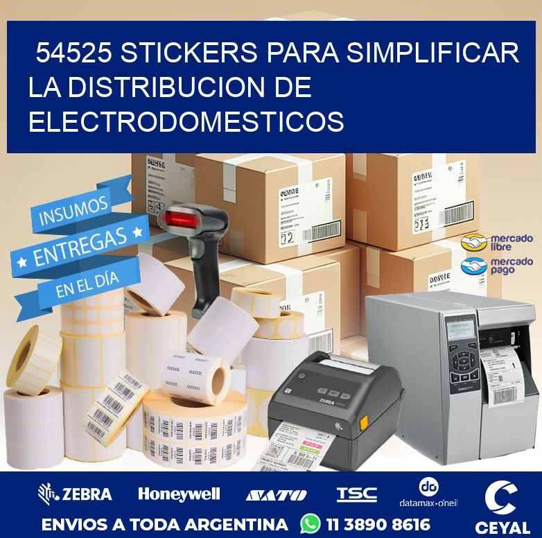54525 STICKERS PARA SIMPLIFICAR LA DISTRIBUCION DE ELECTRODOMESTICOS