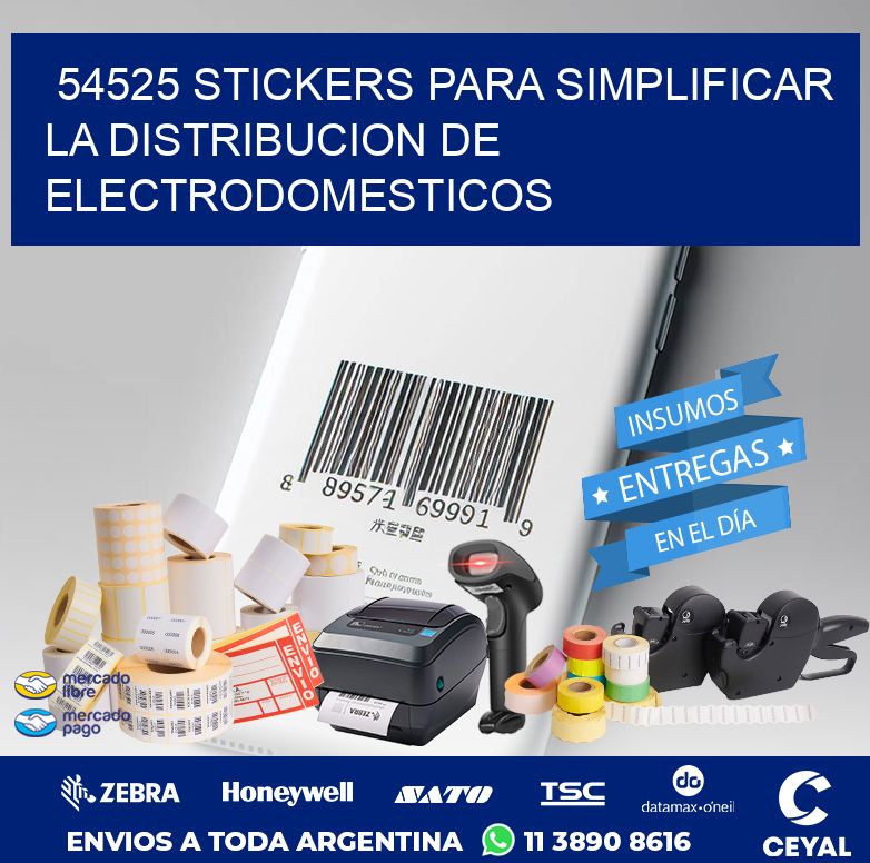 54525 STICKERS PARA SIMPLIFICAR LA DISTRIBUCION DE ELECTRODOMESTICOS