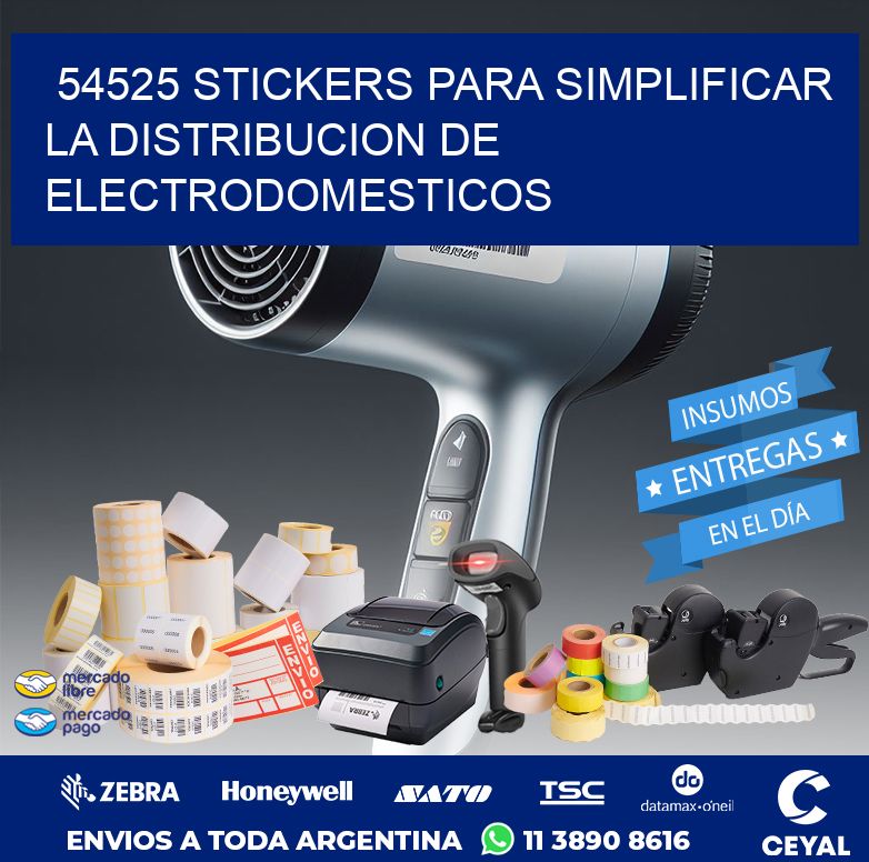54525 STICKERS PARA SIMPLIFICAR LA DISTRIBUCION DE ELECTRODOMESTICOS