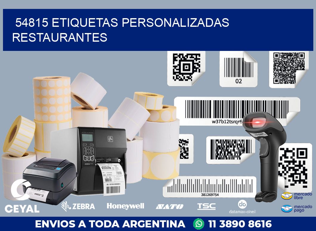 54815 ETIQUETAS PERSONALIZADAS RESTAURANTES