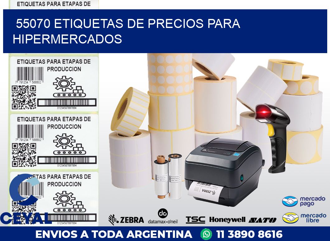 55070 ETIQUETAS DE PRECIOS PARA HIPERMERCADOS