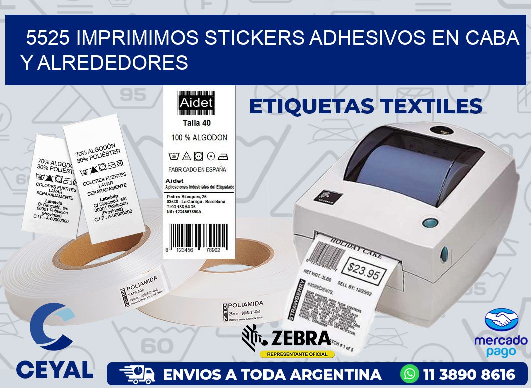 5525 IMPRIMIMOS STICKERS ADHESIVOS EN CABA Y ALREDEDORES