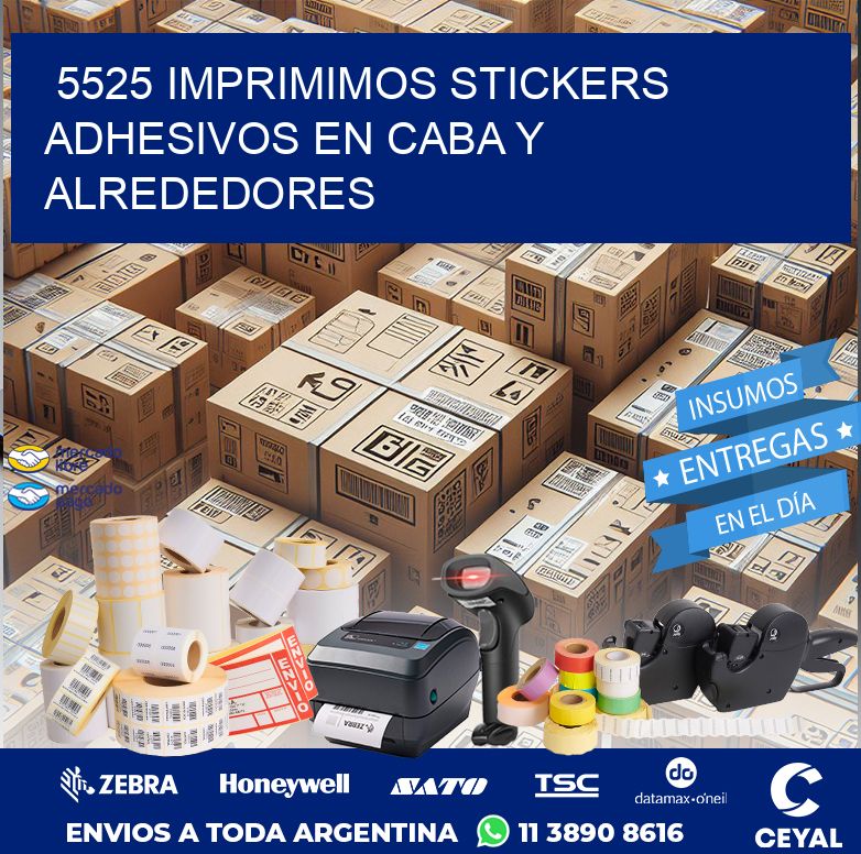 5525 IMPRIMIMOS STICKERS ADHESIVOS EN CABA Y ALREDEDORES