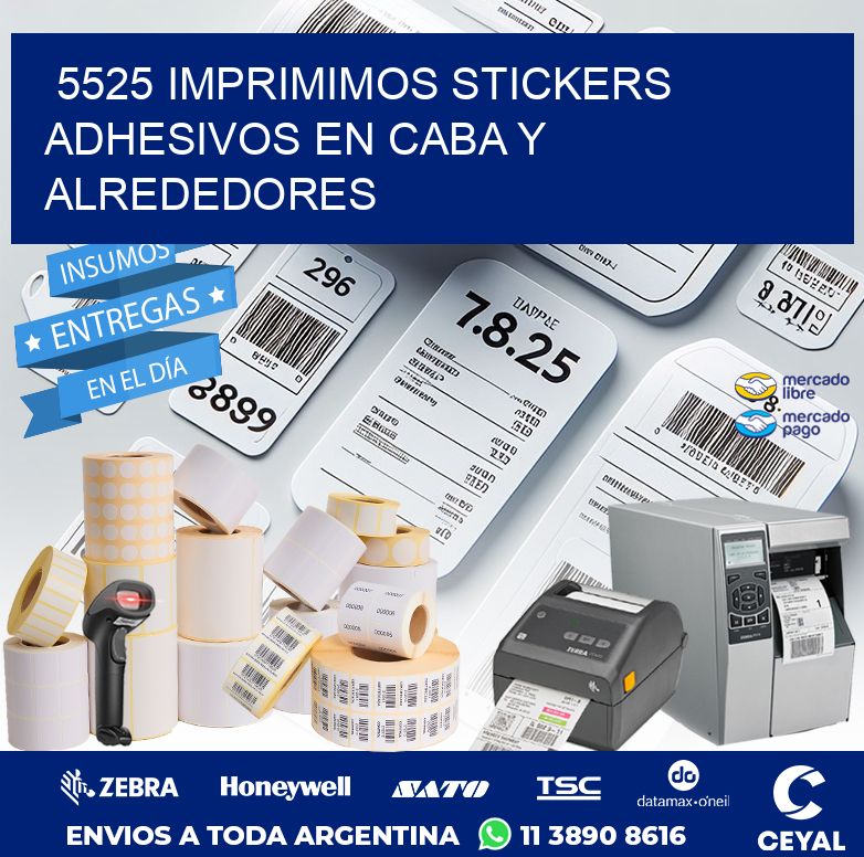 5525 IMPRIMIMOS STICKERS ADHESIVOS EN CABA Y ALREDEDORES