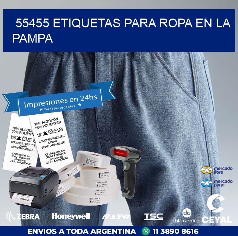 55455 ETIQUETAS PARA ROPA EN LA PAMPA