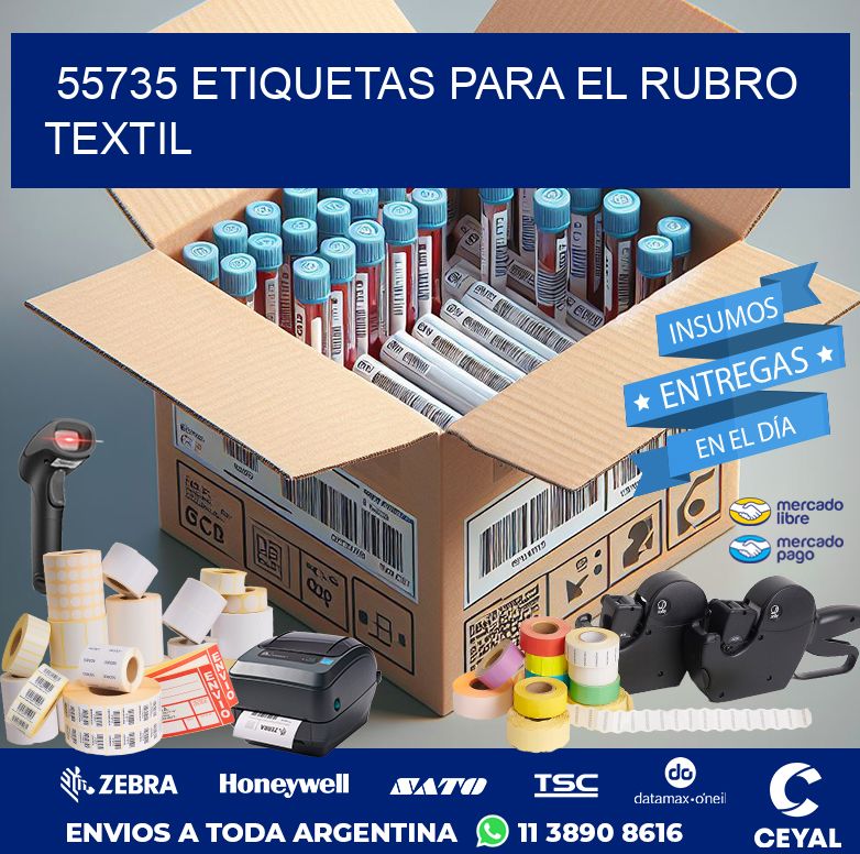55735 ETIQUETAS PARA EL RUBRO TEXTIL