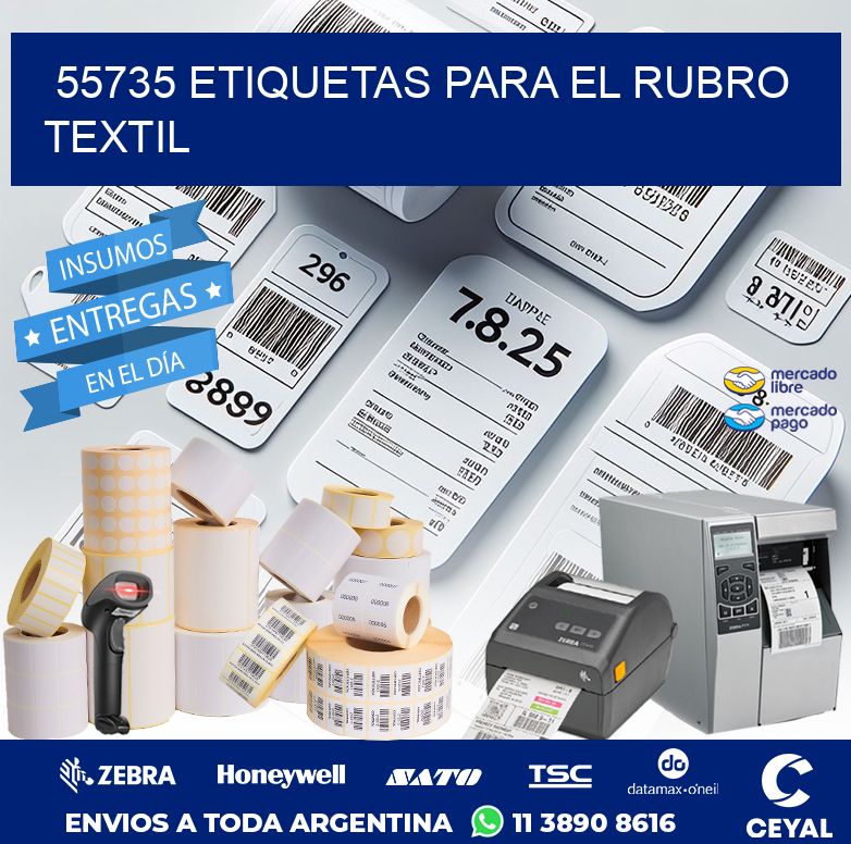 55735 ETIQUETAS PARA EL RUBRO TEXTIL
