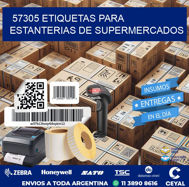 57305 ETIQUETAS PARA ESTANTERIAS DE SUPERMERCADOS