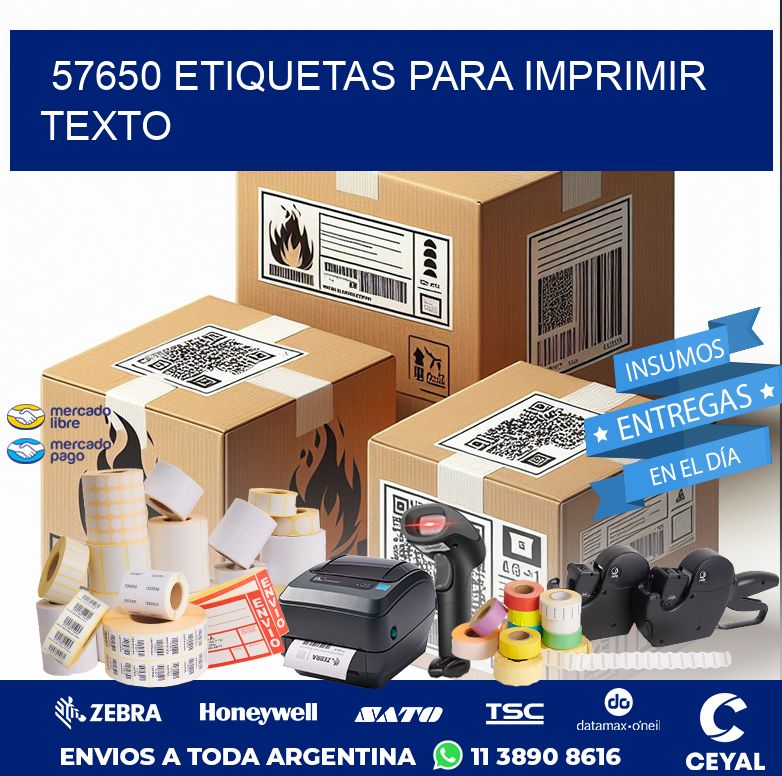 57650 ETIQUETAS PARA IMPRIMIR TEXTO